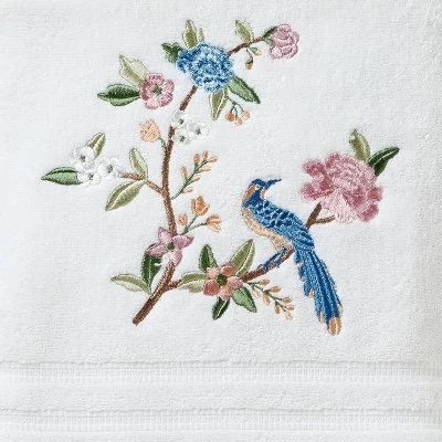 Vern Yip Spring Blooms Bath Towel White - SKL Home 3 Vern Yip Spring Blooms Bath Towel White - SKL Home