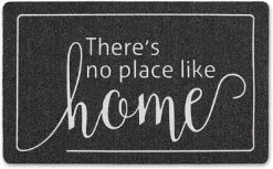 J&V TEXTILES "No Place Like Home" Outdoor Rubber Doormat 18" X 30"