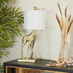 Eclectic Polyresin Giraffe Table Lamp Gold - Olivia & May -Northlight Store GUEST ce49a71e 631a 40b0 b091 358cdff52b3c
