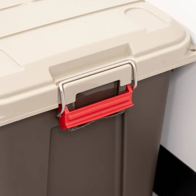 IRIS 82qt Store-It-All Container With Buckles Black/Red 5 IRIS 82qt Store-It-All Container With Buckles Black/Red - Image 3
