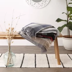 50"x60" Check Throw Blanket - Design Imports -Northlight Store GUEST d081f37d d98d 49f0 8985 23ecf351fd28
