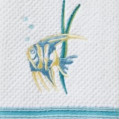 2pk Ocean Watercolor Hand Towel White - SKL Home