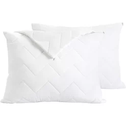 Waterguard Quilted Waterprof Cotton Top Pillow Protector Set Of 8 White