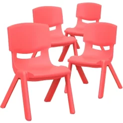 Flash Furniture 4 Pack Plastic Stackable School Chairs With 10.5" Seat Height -Northlight Store GUEST d293547e fd56 4c08 9fa7 67ea22241612