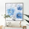 Canvas Floral Framed Wall Art With Silver Frame Blue - Olivia & May -Northlight Store GUEST d2e28b7e 8982 4753 bde1 f304d5e74b00