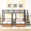 Full Over Twin-Twin Triple Bunk Bed With Drawers And Staircase - ModernLuxe -Northlight Store GUEST d2ed5c9e 32a4 4f96 bcd4 f108ddee8786