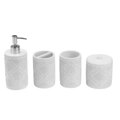 4pc Poliresin Arabesco Bathroom Accessory Set - Kralix -Northlight Store GUEST d3c7b34b 488b 4101 9fcc e4879972d549