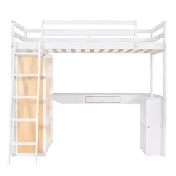 Loft Bed With Ladder, Shelves, And Desk - ModernLuxe -Northlight Store GUEST d48931df e00d 45c8 821d 1a2738d3cba4