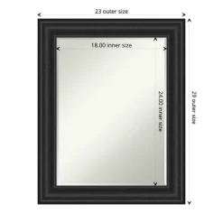 Amanti Art Shipwreck Black Petite Bevel Bathroom Wall Mirror 29.5 X 23.5 In. -Northlight Store GUEST d6219ea7 d480 462f a09a e22bf0846a2c