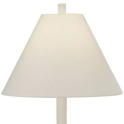 360 Lighting Modern Table Lamps 24 1/2" High Set Of 2 White Sculpture Fabric Cone Shade For Bedroom Living Room House Home Bedside Nightstand Office -Northlight Store GUEST d8073110 d14d 4050 bcc2 3404f2947cd8