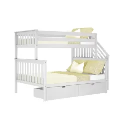 Max & Lily Twin Over Full Staircase Bunk Bed With Storage Drawers -Northlight Store GUEST d8a53447 8973 4828 95ec 6a14624db7c0