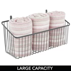 MDesign Metal Wall Mount Hanging Basket For Home Storage, 2 Pack 15 MDesign Metal Wall Mount Hanging Basket For Home Storage, 2 Pack -Northlight Store GUEST d96e95a5 e7b9 42bf b38c 017b554b660e