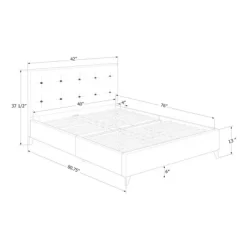 Twin Fusion Complete Upholstered Bed Medium Gray - South Shore -Northlight Store GUEST d9a8f60c 4903 4f39 a53c 88433f752809
