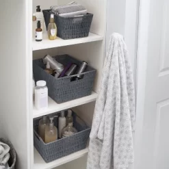 Simplify 3pc Rattan Tote Set With Sterling Silver Handles Charcoal 19 Simplify 3pc Rattan Tote Set With Sterling Silver Handles Charcoal -Northlight Store GUEST dac1a4c4 3a8f 46ce 8a84 3a644354793b