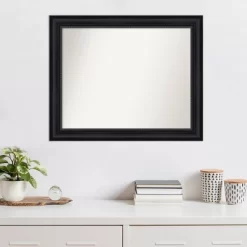 33" X 27" Non-Beveled Astor Black Wall Mirror - Amanti Art -Northlight Store GUEST dcf64b90 3391 4163 9b2a e9c46b499e42