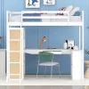 Loft Bed With Ladder, Shelves, And Desk - ModernLuxe -Northlight Store GUEST dd7eb362 00d3 464f b117 f3efabd867ea