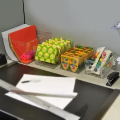 Azar Displays Small Organizer Storage Tote Bin With Handle 9"W X 6"D X 4"H, 4-Pack -Northlight Store GUEST dd989084 d6bf 4df6 b727 507dd0db07eb 1