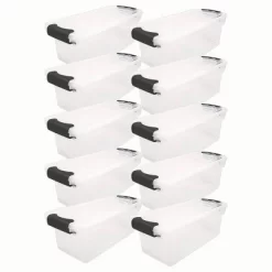 Homz 7.5 Quart Clear Plastic Stackable Storage Container Tote With Secure Latching Lid For Home And Office Organization -Northlight Store GUEST dddaf4f8 12ab 417c 9a62 8ba94870e38c