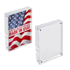 Azar Displays Clear Acrylic Magnetic Photo Block Frame Set With TWO 5x7 Size Frames -Northlight Store GUEST e0caff0b 3b6b 4622 92e9 5d0ad8740159