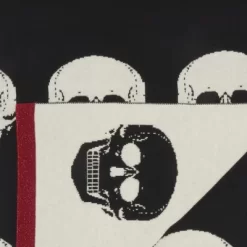 Mina Victory Halloween Skull 50" X 60" Black/White Throw Blanket -Northlight Store GUEST e11db08e 2b68 46b8 b21d cc42abc22f92