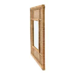23.5" Square Modern Wood Rattan Wall Mirror Brown - Storied Home -Northlight Store GUEST e1396872 dafe 4292 93bb 2e6c9d3b0bf4