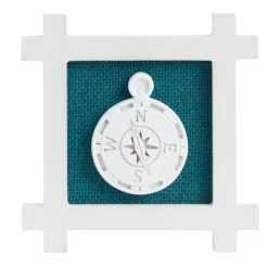 Okuna Outpost 4 Pack Coastal Decor For Home, Hanging Nautical Wall Decorations For Beach Theme Bathroom, 5.9 X 5.9 In, White, Blue -Northlight Store GUEST e206f034 d217 480a a2f3 a58fab9cbb8b