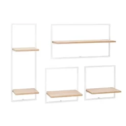 4pc Framed Wall Shelf Set White/Maple - Danya B. -Northlight Store GUEST e20dd4a3 4042 4a6a bde2 59cf1961f675