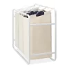 Whitmor Retro Triple Laundry Sorter White