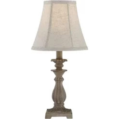 Regency Hill Cali Traditional Accent Table Lamps 19" High Set Of 2 Antique Beige Off White Bell Shade For Bedroom Living Room Bedside Nightstand Kids -Northlight Store GUEST e4d8427f 0d4b 4174 ba25 79208541cadf