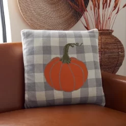 Fall Pumpkin Pillow - Light Grey/Natural/Orange/Sage - 20"x20'' - Safavieh -Northlight Store GUEST e5364fc3 b11c 4608 9d31 cb242505b5c0