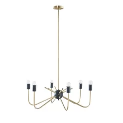 Alexis 6-Light Two-Tone Chandelier Antique Brass/Black - Hampton Hill -Northlight Store GUEST e6096ceb f287 4372 b407 f938914e0734
