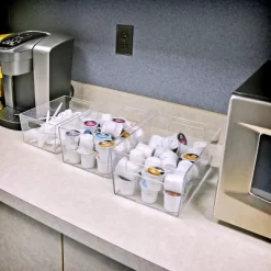 Azar Displays Small Organizer Storage Tote Bin With Handle 9"W X 6"D X 4"H, 4-Pack -Northlight Store GUEST e6349c1a 622d 4dd2 84a8 14cdda87b82f