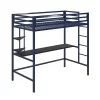 Twin Maxwell Metal Loft Bed With Desk & Shelves Blue/Black - Novogratz -Northlight Store GUEST e63a8a7a b43b 4246 b9ba 8b768c4fdb51