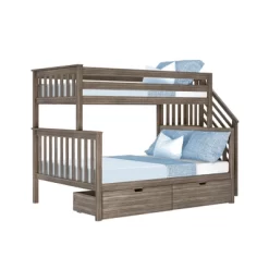 Max & Lily Twin Over Full Staircase Bunk Bed With Storage Drawers -Northlight Store GUEST e6ad36f4 b7e7 4953 8ab2 3955abeda64a