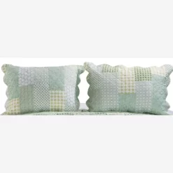 Juniper Geometric Patterns Pillow Sham King 20" X 36" Sage By Barefoot Bungalow