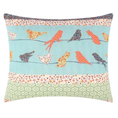 Barefoot Bungalow Carlie Floral Pinstripe With Dainty Scrolling Embellishments Sham Standard 20"x26" Calico Stripe 4 Barefoot Bungalow Carlie Floral Pinstripe With Dainty Scrolling Embellishments Sham Standard 20"x26" Calico Stripe - Image 2