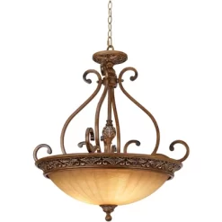 Kathy Ireland Sterling Estate Golden Bronze Pendant Chandelier 26 1/2" Wide Rustic Champagne Bowl Shade 3-Light Fixture For Dining Room Kitchen Island -Northlight Store GUEST e8c44eec 4da0 40e7 8e63 30f6c9088e63