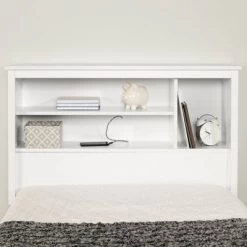 Twin Vito Bookcase Headboard Pure White - South Shore -Northlight Store GUEST e8cc9f71 f026 400f 8915 623cde4032c6