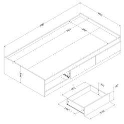 Step One Essential Mates Bed With 3 Drawers - South Shore -Northlight Store GUEST e8f61c30 f442 47a0 8de4 183e8cd56904