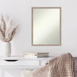 19" X 25" Non-Beveled Hardwood Wedge Whitewash Wood Wall Mirror - Amanti Art -Northlight Store GUEST e93db3c8 ad84 4b95 81e9 abdfac438c51