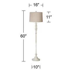360 Lighting Vintage Shabby Chic Floor Lamp 60" Tall Antique White Washed Natural Linen Fabric Drum Shade For Living Room Reading Bedroom Office 15 360 Lighting Vintage Shabby Chic Floor Lamp 60" Tall Antique White Washed Natural Linen Fabric Drum Shade For Living Room Reading Bedroom Office -Northlight Store GUEST e9bba1ca c7ba 4721 ae7b 54cc95cd1ebe