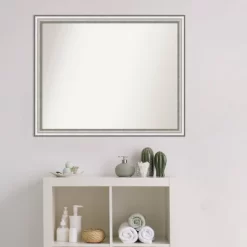 31" X 25" Non-Beveled Salon Silver Narrow Bathroom Wall Mirror - Amanti Art -Northlight Store GUEST e9c30a5f d1b4 4c63 a8f3 41f0401ed5d0