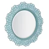 12.5" Floral Metal Lace Wall Mirror Light Blue - Stonebriar Collection