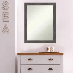 21" X 27" Non-Beveled Woodridge Rustic Gray Wood Wall Mirror - Amanti Art -Northlight Store GUEST ea4a2509 70eb 4547 8638 eb236ce18bf2