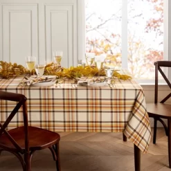 Russet Harvest Woven Plaid Tablecloth - Elrene Home Fashions -Northlight Store GUEST ead38e4f c89f 43f4 b856 87aeda28443a