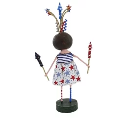 Lori Mitchell Putting On A Show - One Figurine 8.5 Inches - Stars Stripes July Fourth - 14485 - Polyresin - Blue