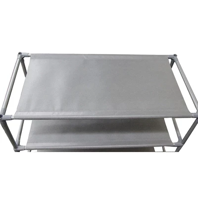 Home Basics 50 Pair Non-Woven Multi-Purpose Stackable Free-Standing Shoe Rack, Grey 5 Home Basics 50 Pair Non-Woven Multi-Purpose Stackable Free-Standing Shoe Rack, Grey - Image 3