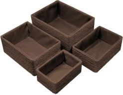 Sorbus Woven Storage Basket - 4-Piece Set -Northlight Store GUEST eb20c347 d820 40d7 8d23 a2ac6d352d6b