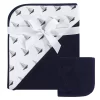 Hudson Baby Infant Boy Cotton Hooded Towel And Washcloth 2pc Set, Sailboat, One Size -Northlight Store GUEST eb5446de 9734 4cf0 aad1 196ec3b1a1ce
