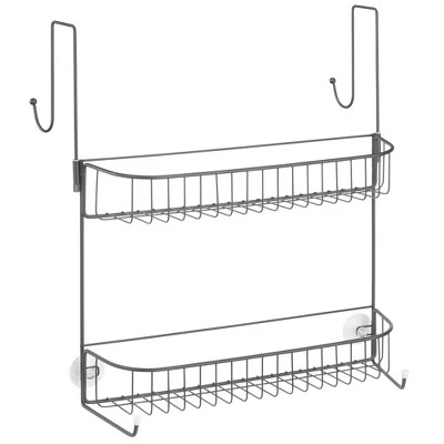 MDesign Metal Bathroom Over Door Hanging Shower Caddy, X-Wide 10 MDesign Metal Bathroom Over Door Hanging Shower Caddy, X-Wide - Image 8